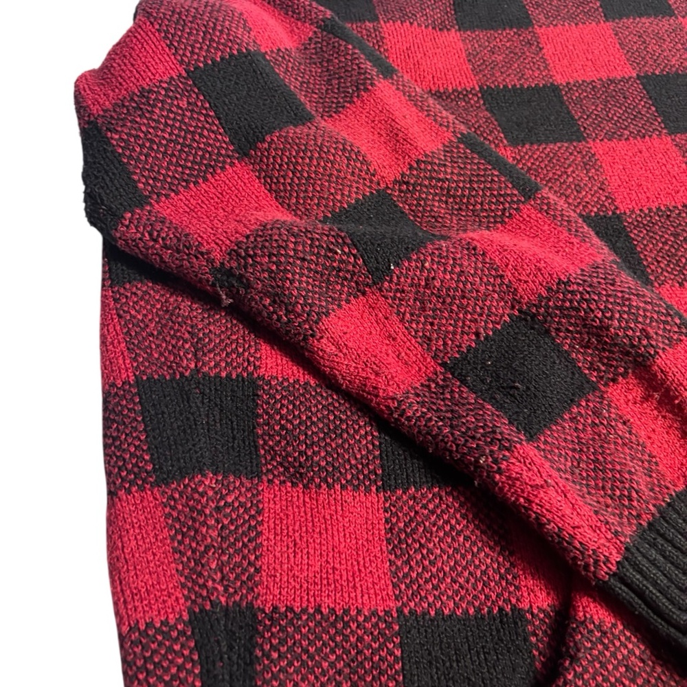 American Eagle Red & Black Buffalo Plaid Pullover Hoodie – Size XL - Picture 2 of 7
